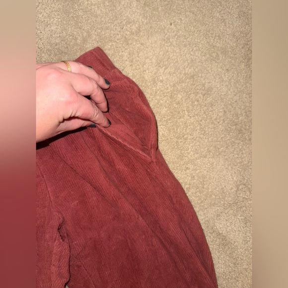 Dark Rust Lands’ End Women's Sport Knit Corduroy Leggings Size Medium - Picture 4 of 7